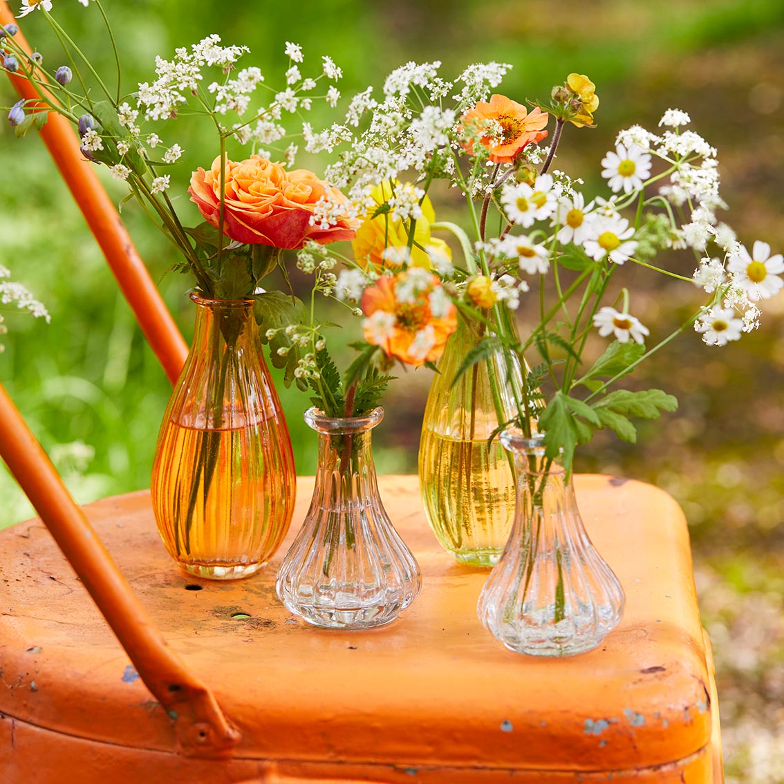 Small Clear Recycled Glass Bud Vase