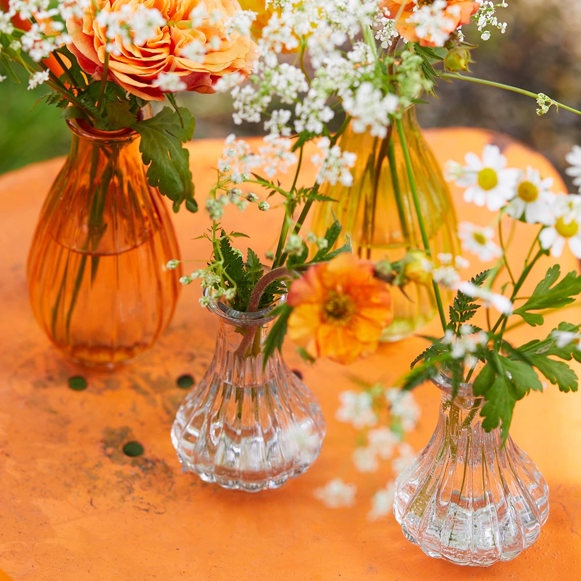 Small Clear Recycled Glass Bud Vase