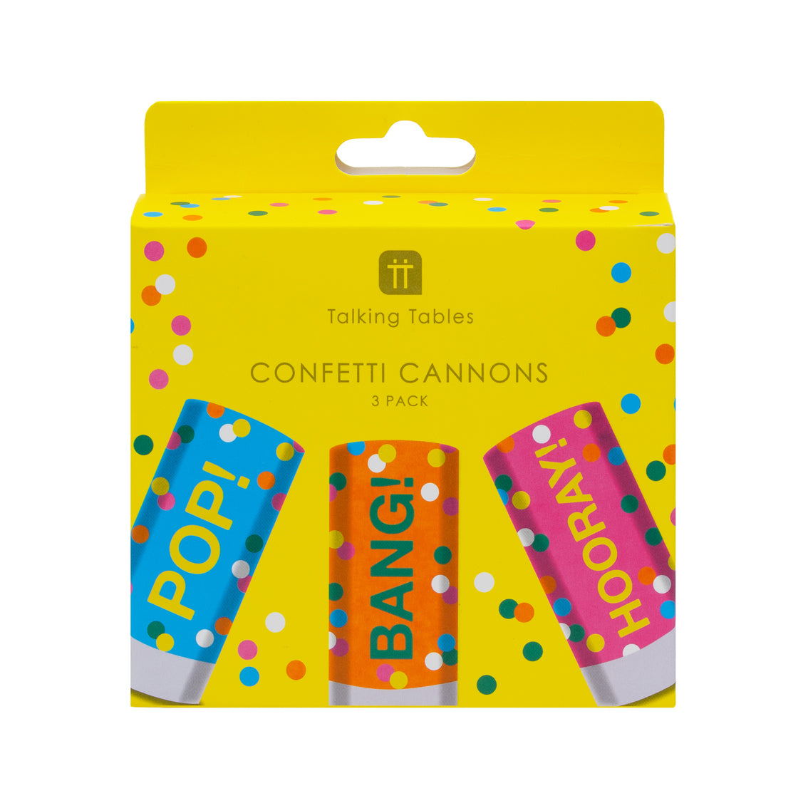 Mini Rainbow Confetti Cannons - 3 Pack