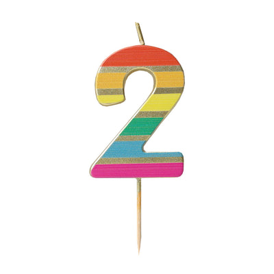 Rainbow Number Candle - 2