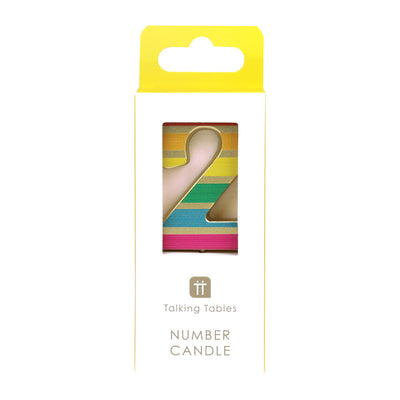 Rainbow Number Candle - 2