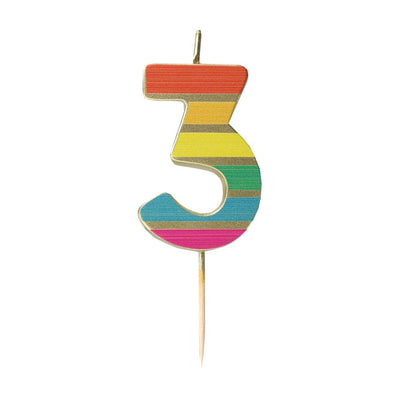 Rainbow Number Candle - 3