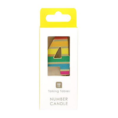 Rainbow Number Candle - 4