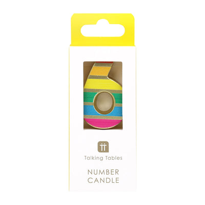 Rainbow Number Candle - 6