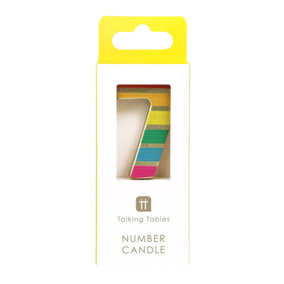 Rainbow Number Candle - 7