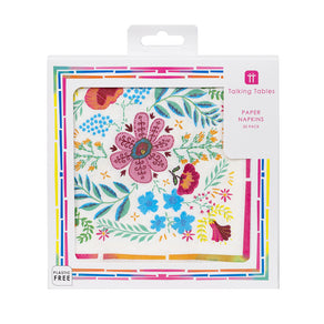 Bright Floral Paper Napkins - 20 Pack