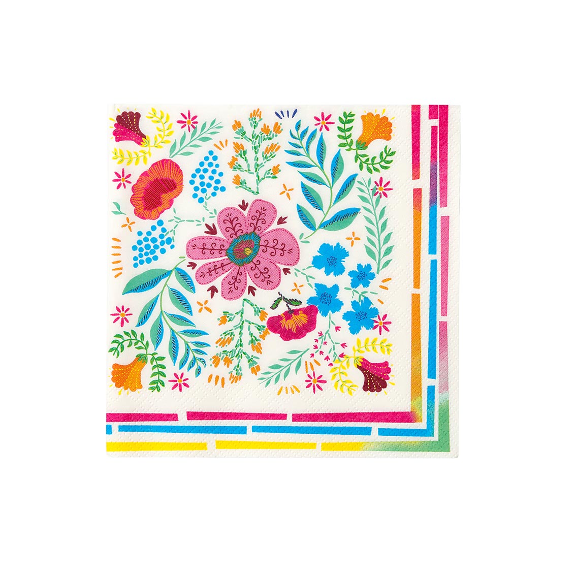 Bright Floral Paper Napkins - 50 Pack