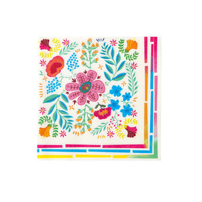 Bright Floral Paper Napkins - 50 Pack