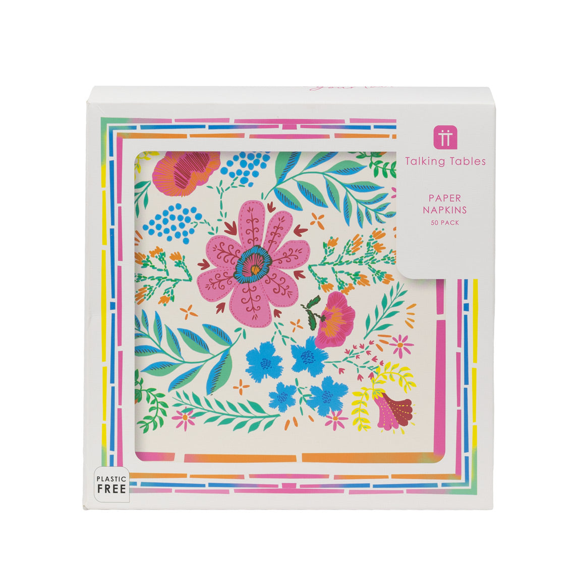 Bright Floral Paper Napkins - 50 Pack