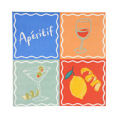 Aperitif Recycled Paper Cocktail Napkins - 20 Pack