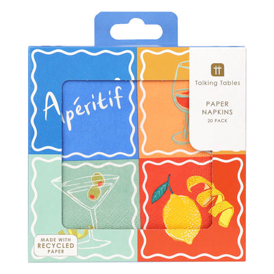 Aperitif Recycled Paper Cocktail Napkins - 20 Pack