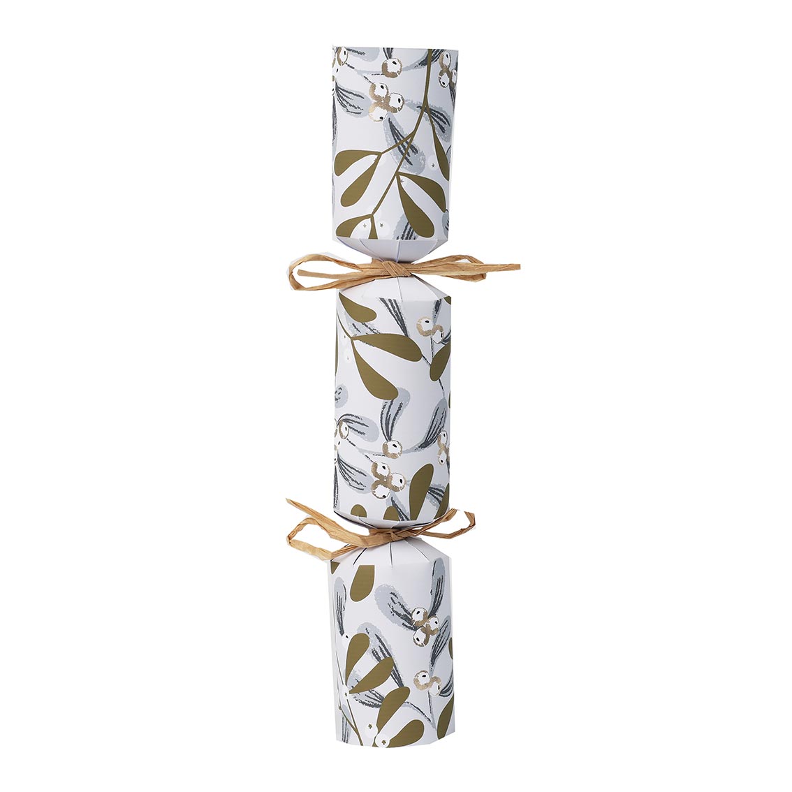 Mistletoe White Christmas Crackers - 6 Pack