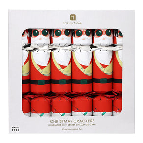 Santa Red Christmas Crackers - 6 Pack