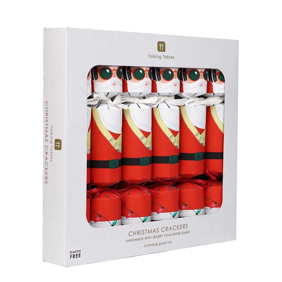 Santa Red Christmas Crackers - 6 Pack