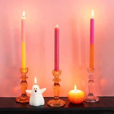 White Halloween Ghost Shaped Candle - 8.5cm