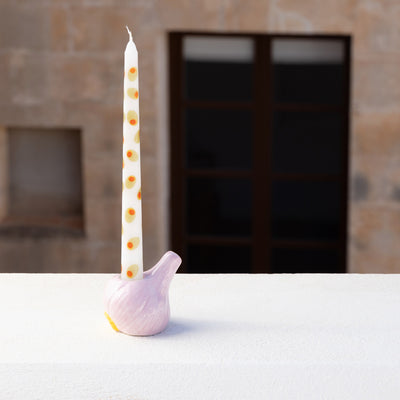 Garlic Ceramic Candle Holder - 6cm