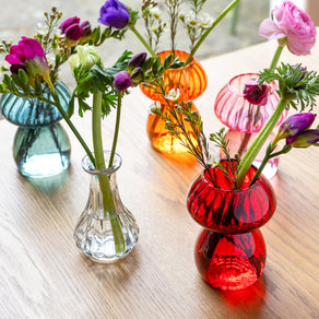 Orange Mushroom Glass Candle Holder & Bud Vase