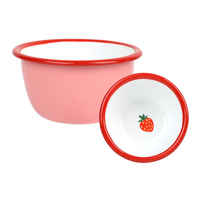 Strawberry Enamel Bowl - 10cm