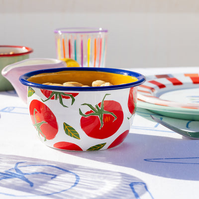 Tomato Enamel Bowl - 12cm