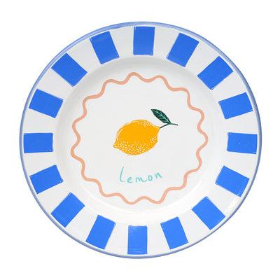 Lemon Enamel Plate - 25cm