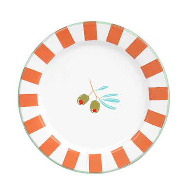 Olive Enamel Plate - 20cm