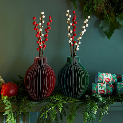 Red Honeycomb Colour Pop Paper Vase