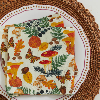 Woodland Autumnal Paper Napkins - 20 Pack