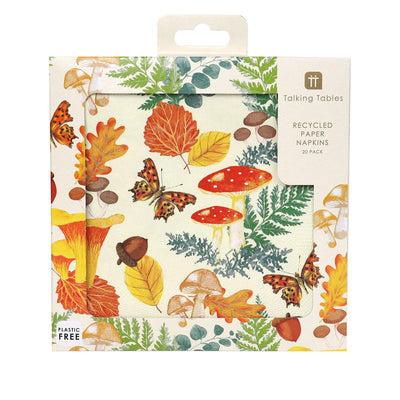 Woodland Autumnal Paper Napkins - 20 Pack