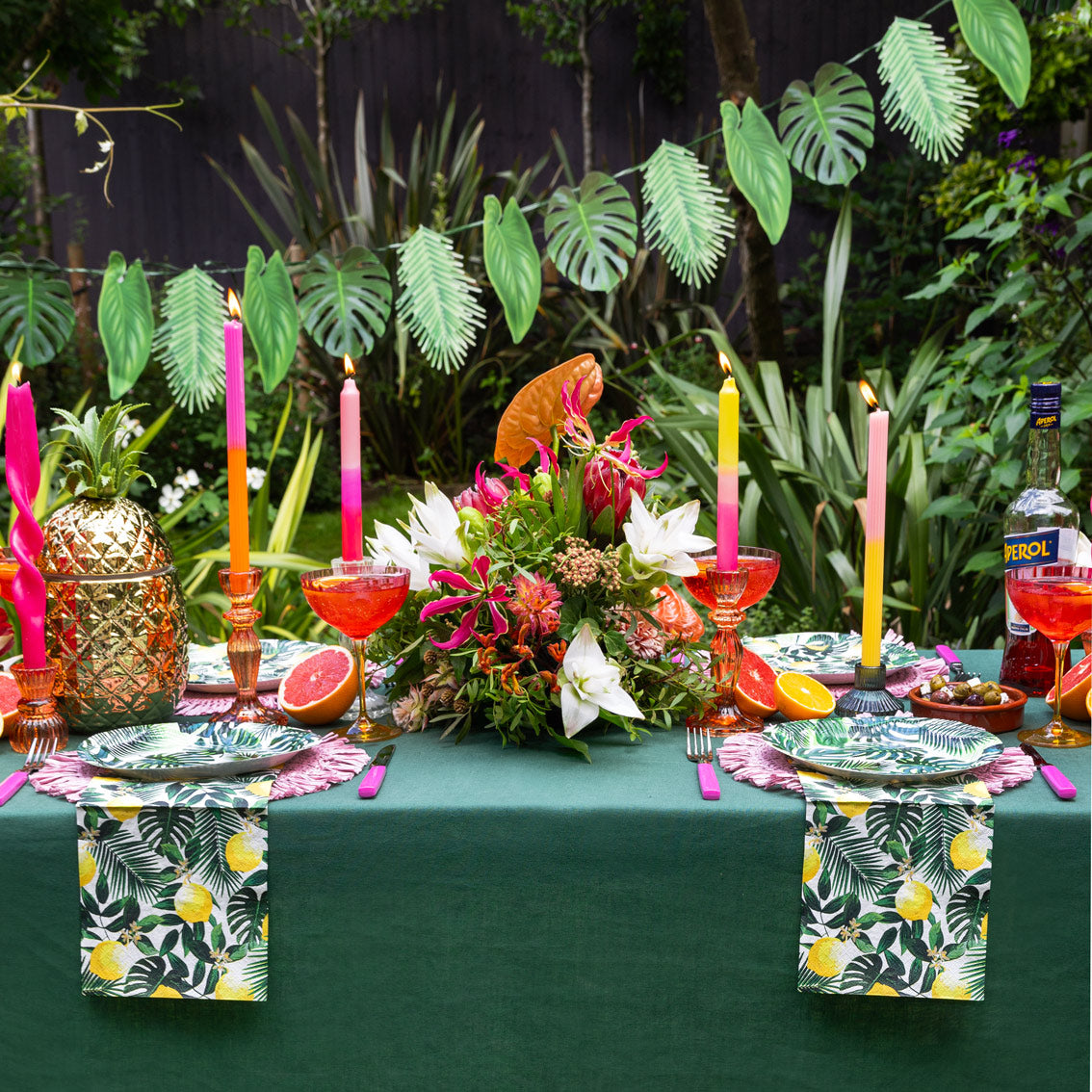 Tropical Palm Lemon Napkins