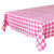 Raspberry Pink & White Gingham Fabric Tablecloth