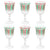 Red & Green Striped Wine Glasses - 6 Pack