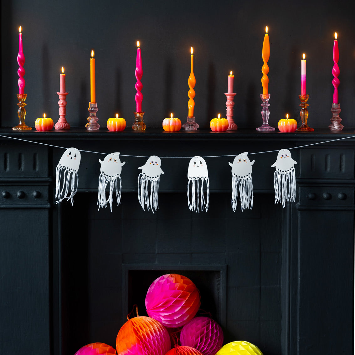 Halloween Yellow Ombre Pumpkin Shaped Candle