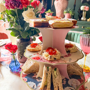 Multicoloured 3 Tier Cardboard Cake Stand