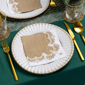 Vintage Gold Paper Napkins - 20 Pack