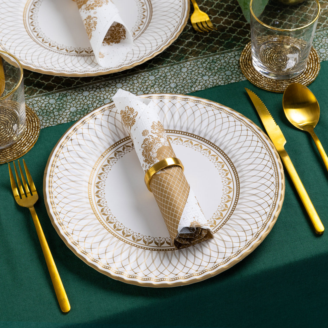 Vintage Gold Paper Napkins - 20 Pack