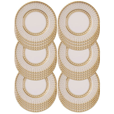 Vintage Gold Large Paper Plates - 24 Pack