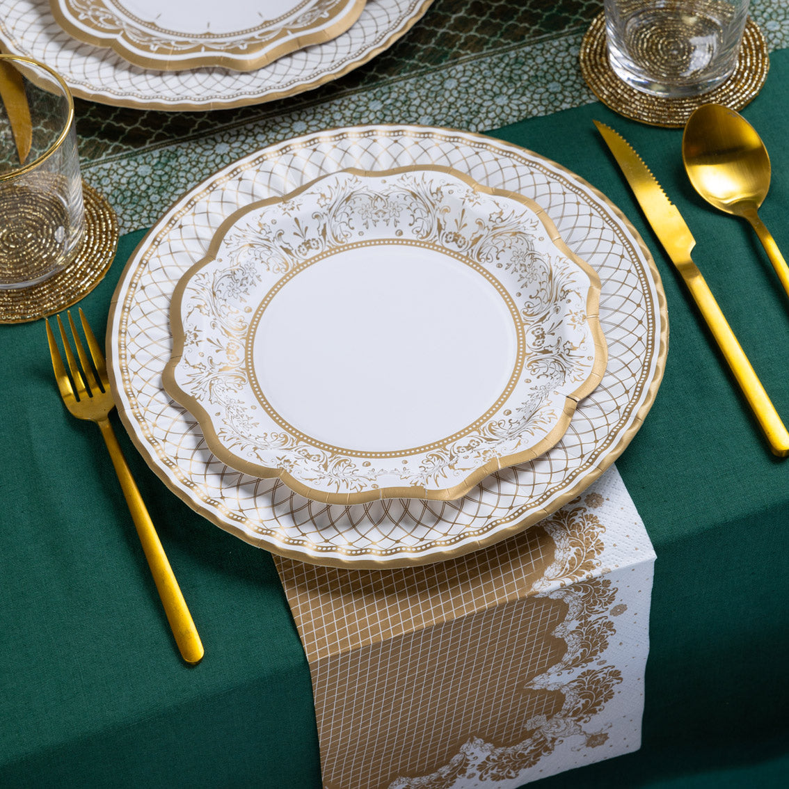 Vintage Gold Paper Napkins - 20 Pack