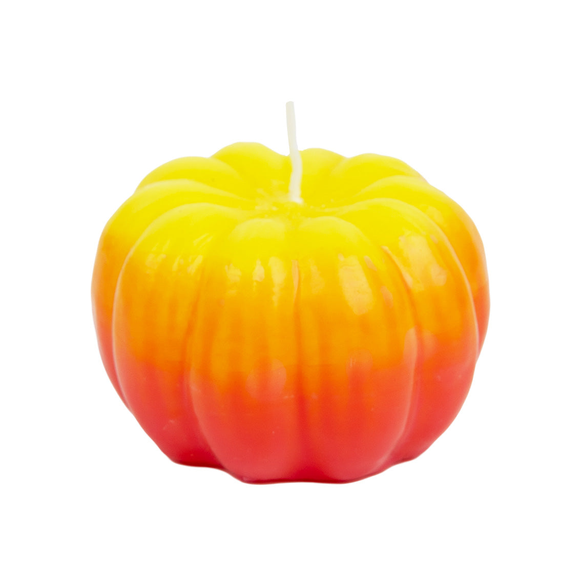 Halloween Yellow Ombre Pumpkin Shaped Candle