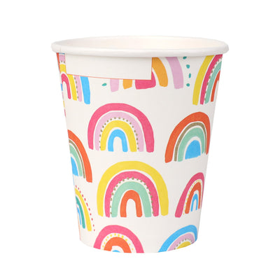 Rainbow Paper Cups - 8 Pack