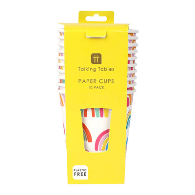 Rainbow Paper Cups - 8 Pack