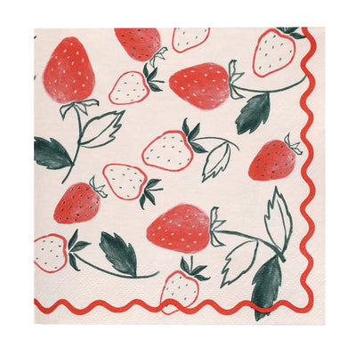 Strawberry Field Recycled Paper Napkins - 20 Pack