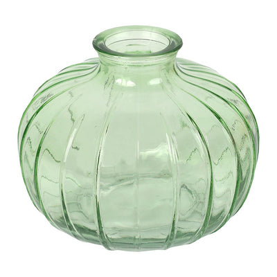 Green Round Glass Bud Vase - 8cm