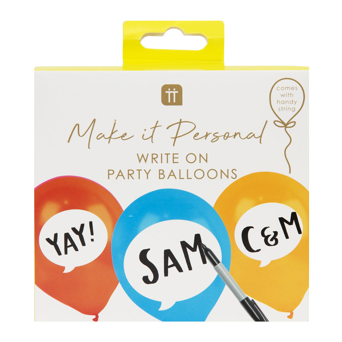 Write On Birthday Balloons - 12 Pack - Talking Tables UK