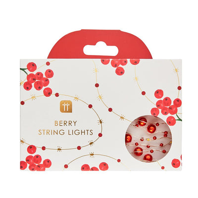 Holly Berry Bead String Lights - 3m