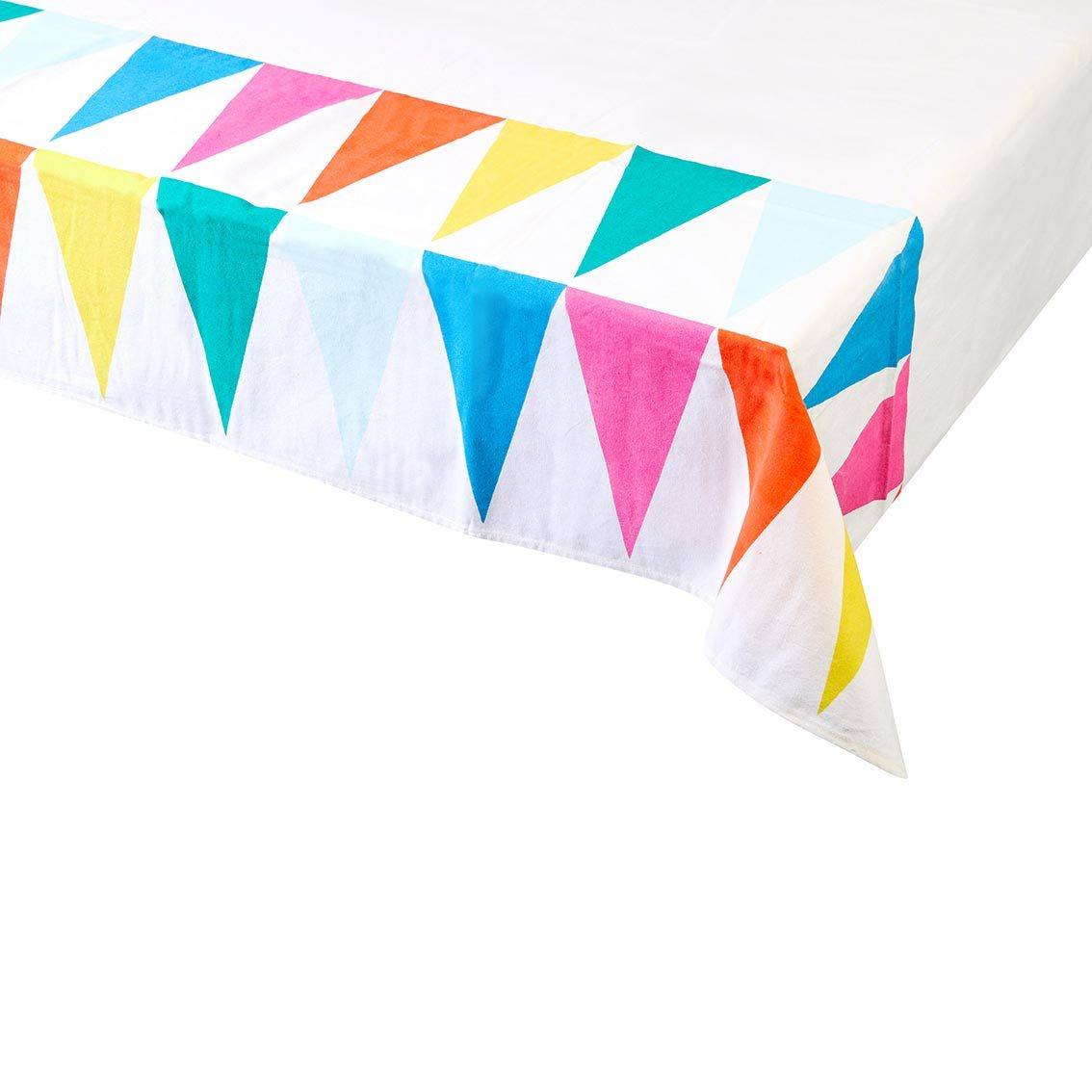 We Heart Birthdays Rainbow Fabric Table Cover - Talking Tables UK Public