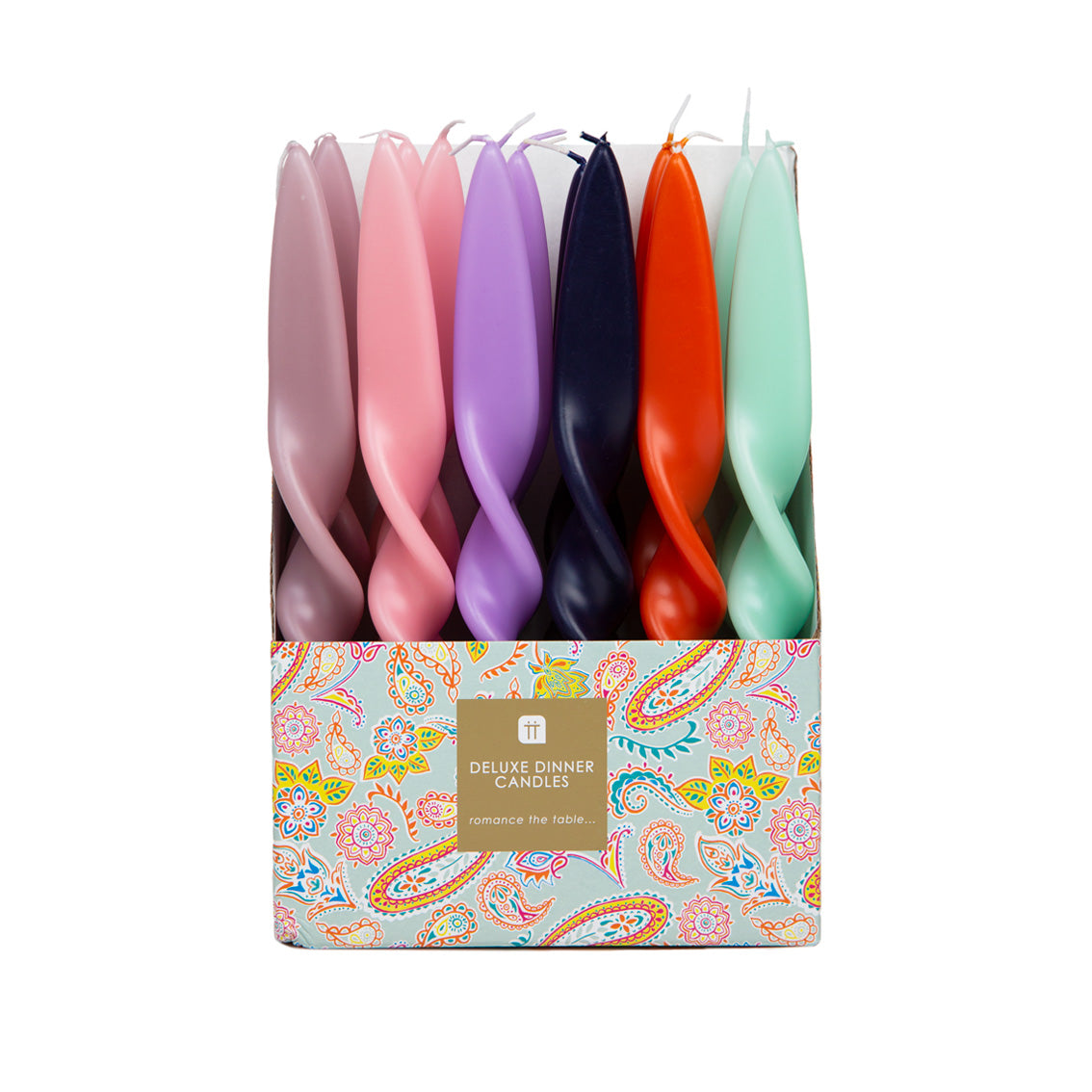 Pastel Twist Dinner Candles - 18 Pack