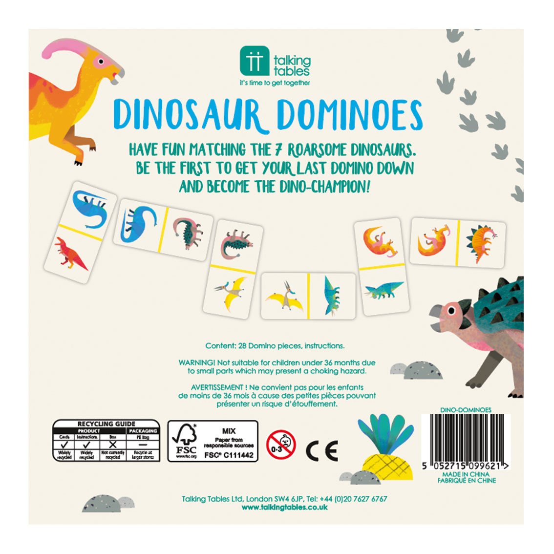 Dinosaur Dominoes Game