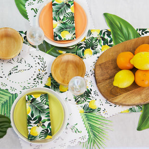 Tropical Palm Lemon Napkins