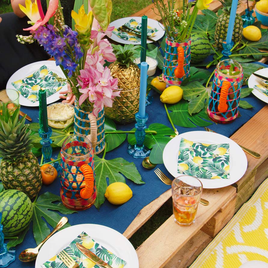 Tropical Palm Lemon Napkins