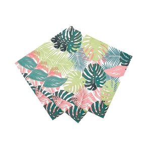 Tropical Palm Pastel Leaf Napkins - Talking Tables UK Public